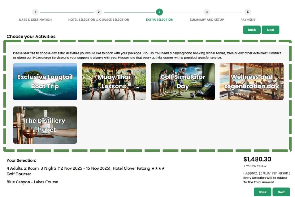 How to book your golf holiday choose your activities