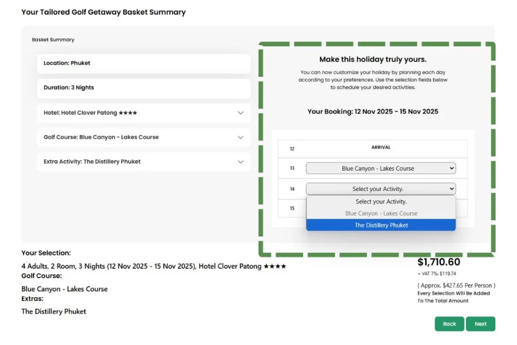How to book your golf holiday choose your itinerary