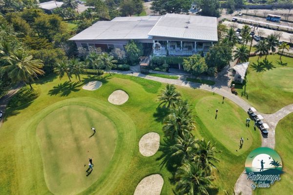 north hill golf chiang mai Fairways of Eden Clubhouse Aerial View